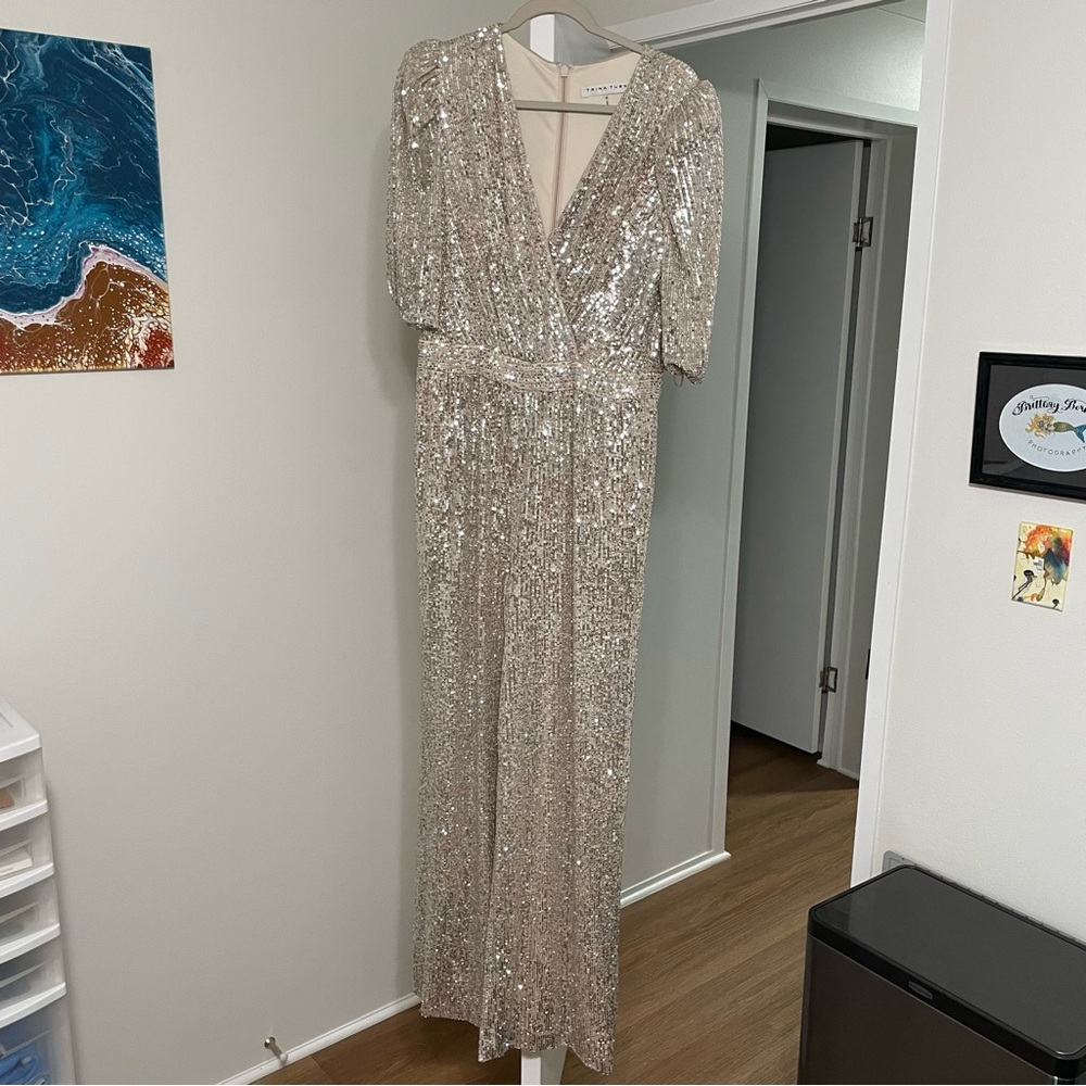 Sequin Pants Suit Dress Size 10 lightly worn